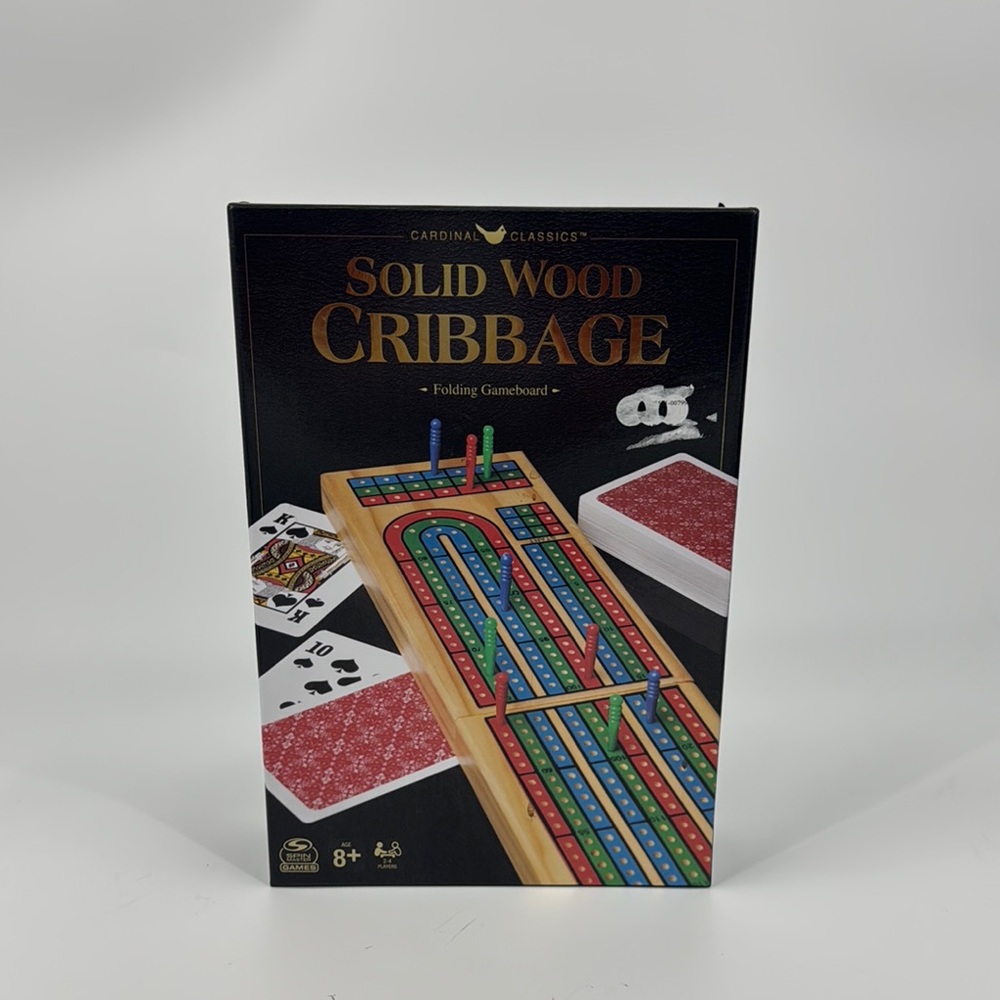 Cardinal Classics Solid Wood Cribbage Folding Gameboard